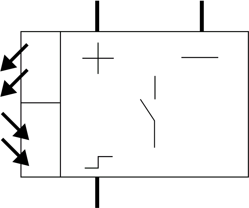This Graphics Is Photoelectric Switch About Circuit, - Photoelectric Switch Symbol (800x679), Png Download