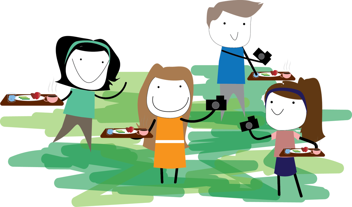 Picture Transparent Cafeteria Clipart Food Fight - Cartoon (1200x706), Png Download