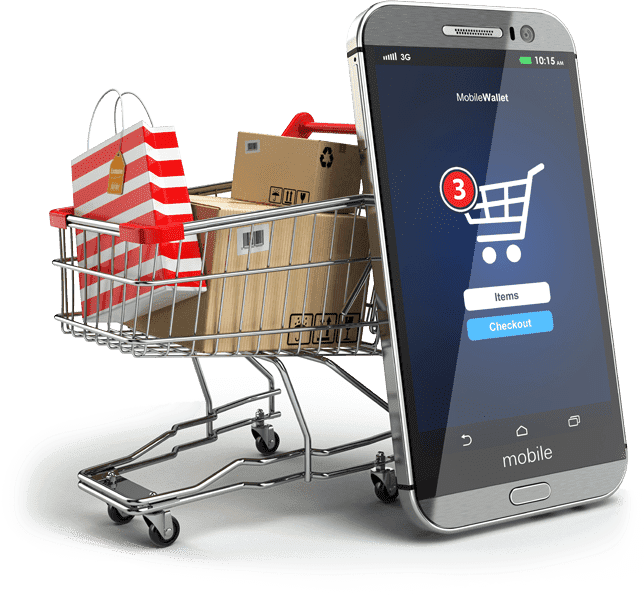 Shopping Cart - التسوق الإلكتروني (644x595), Png Download