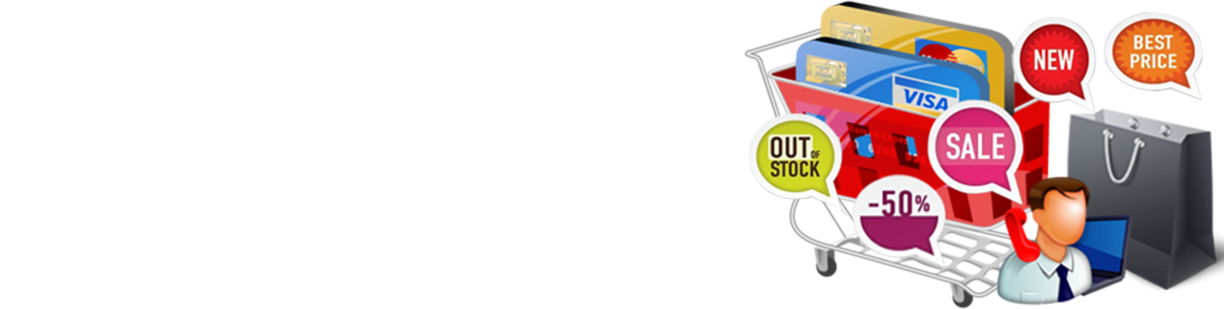 E-commerce Shopping Cart - Stop Sign (1800x450), Png Download