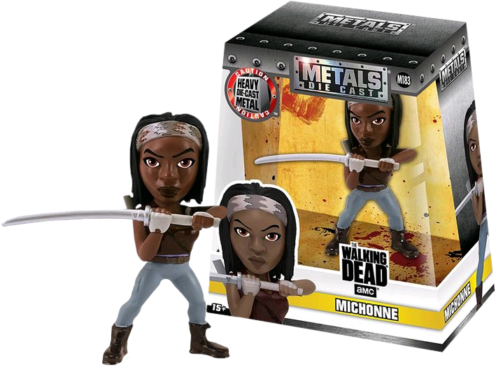 The - Walking Dead - Michonne 4" Metals-jad97935 (709x545), Png Download