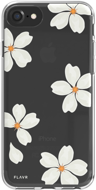 White Petals - Flavr Backcover Iplate White Petals Für Iphone X (768x768), Png Download
