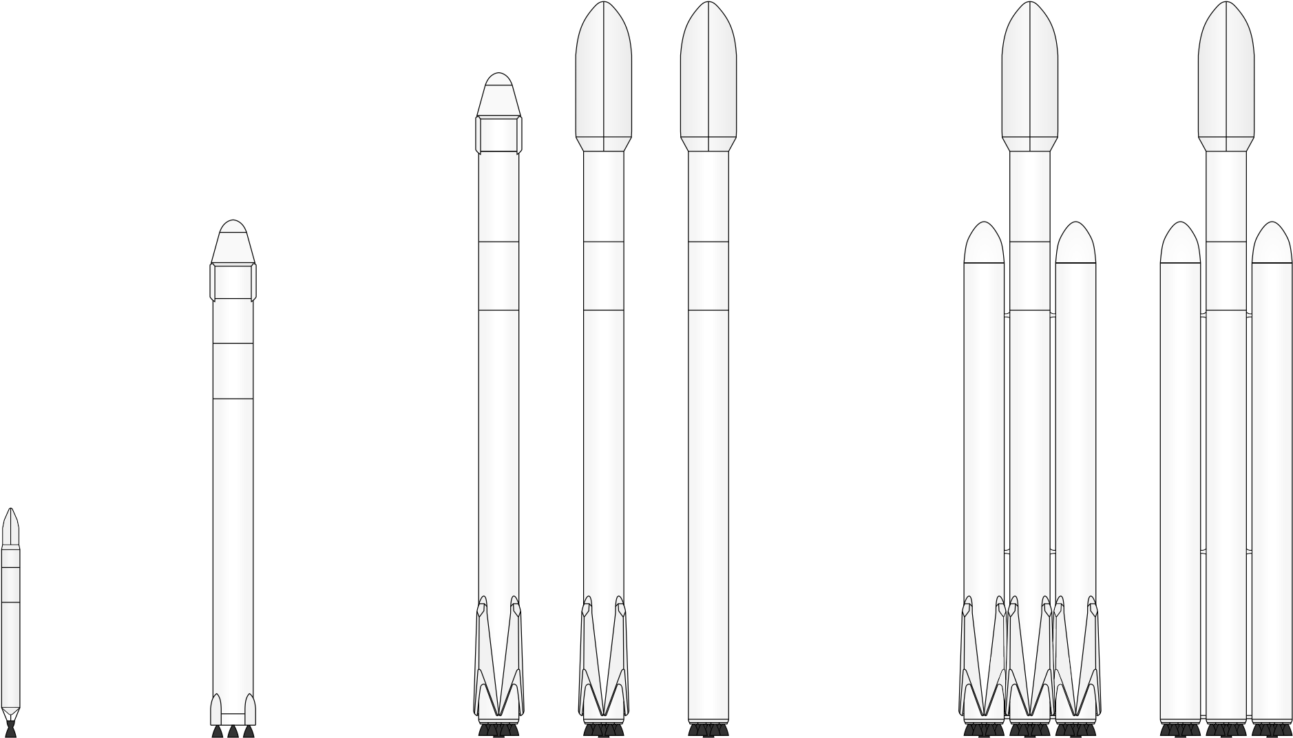 Open - Falcon 9 All Versions (2000x1194), Png Download