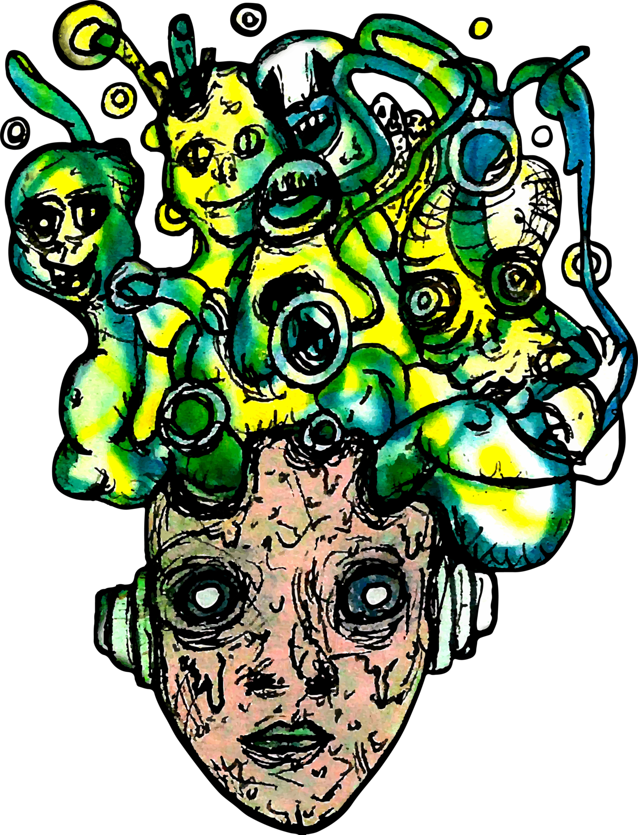 Psychedelic Trippy Art Tumblr Creepy Png Psychedelic - Psychedelic Experience (1280x1675), Png Download