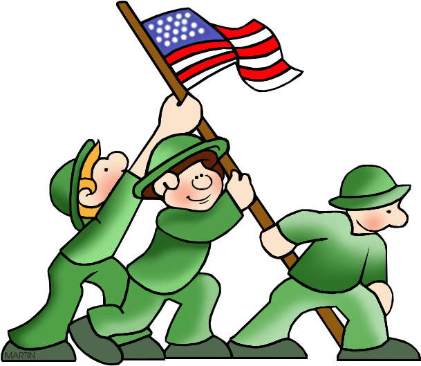 Free Military Clip Art By Phillip Martin, World War - World War 2 Clip Art (648x574), Png Download