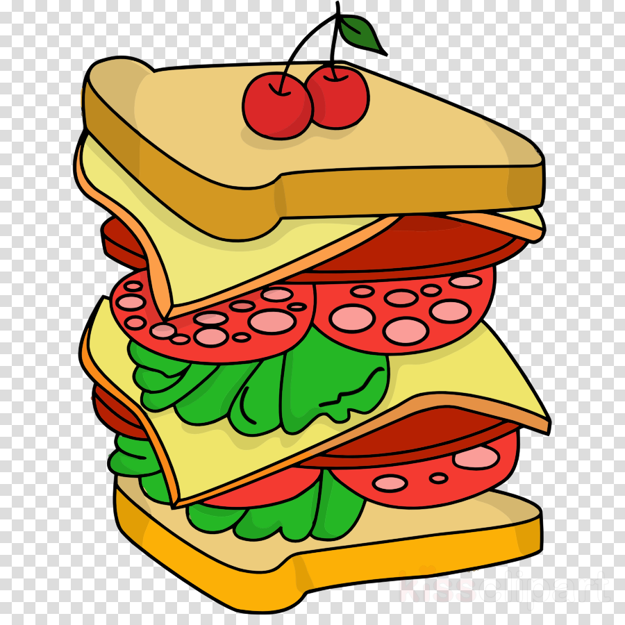 Hamburger Clipart Hamburger Eating Food - Sandwich Drawing (900x900), Png Download