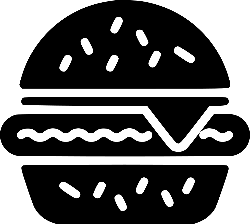 Hamburger Comments - Hamburguesa Png Blanco Y Negro (980x880), Png Download