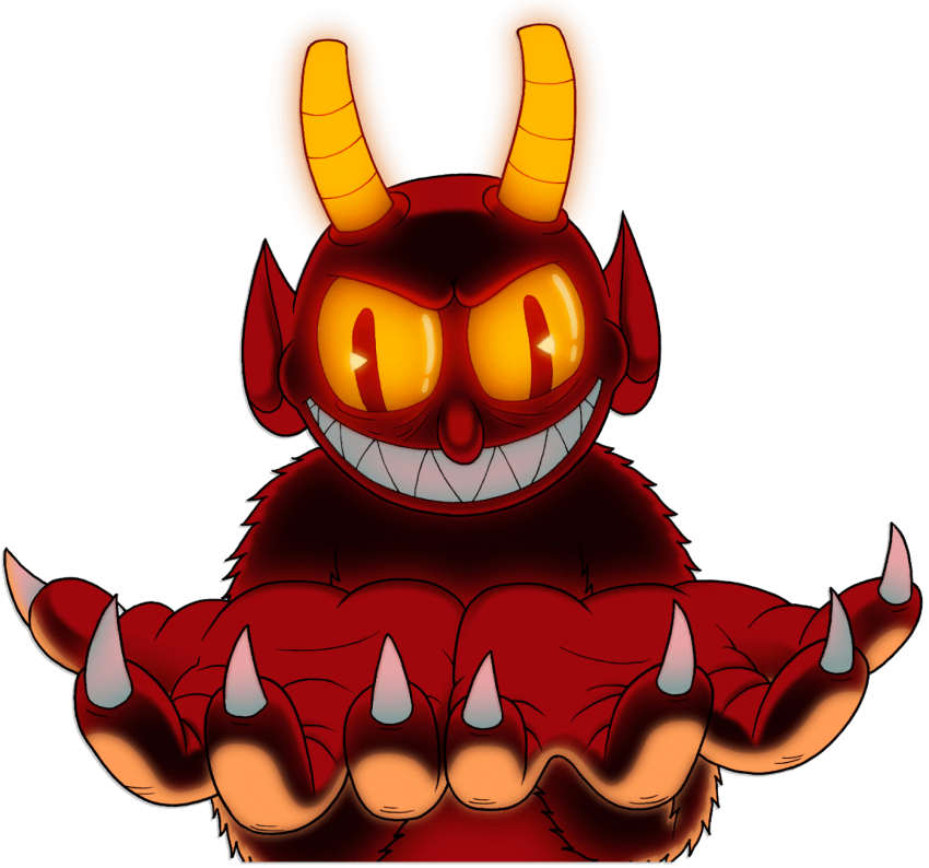 Free Png Demon Png Images Transparent - Cuphead Devil Png (850x794), Png Download