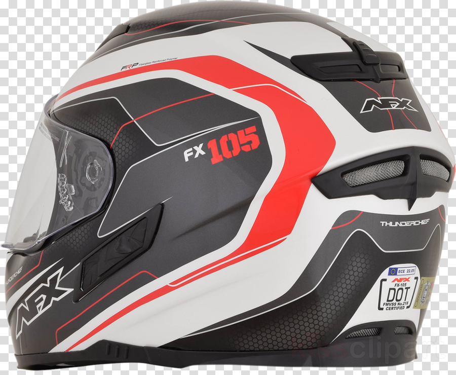 Afx Fx-105 Thunderchief Integral Helmet Clipart Bicycle - Afx Fx 105 (900x740), Png Download