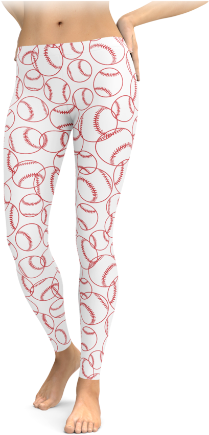 White Baseball Outline Leggings - Brave New Look Kawii Cloud Leggings Anime Manga (740x895), Png Download