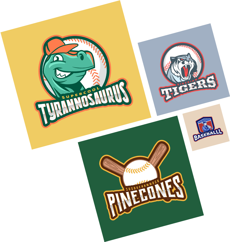 Baseball Logo Maker Examples Min - Baseball (800x800), Png Download