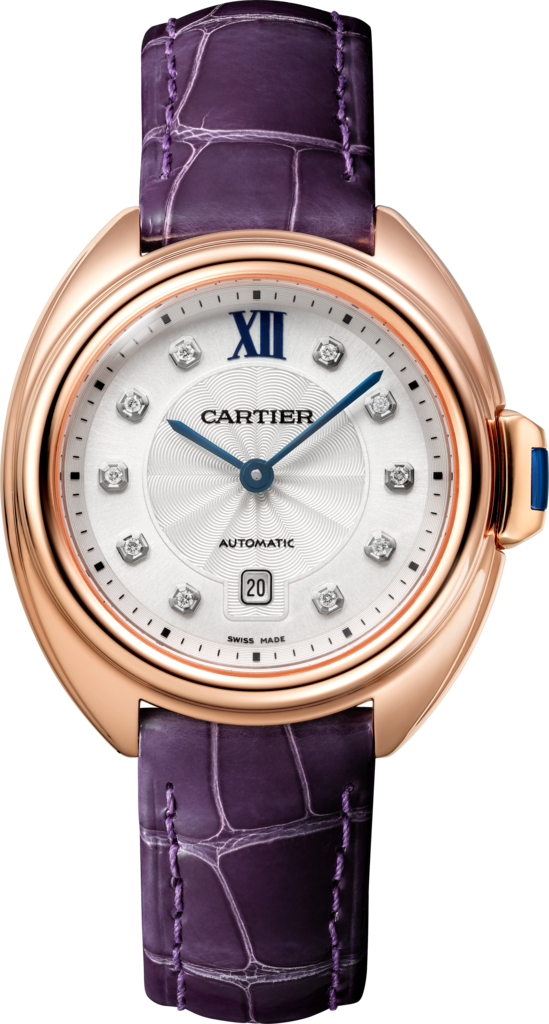 Clé De Cartier Watch31 Mm, 18k Pink Gold, Leather, - Cle Cartier Watch 31 (549x1024), Png Download