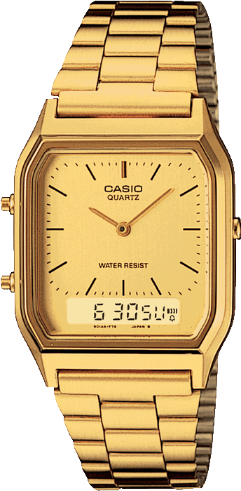 Aq 230ga 9dmqyes - Gold Casio Watch Mens (700x700), Png Download