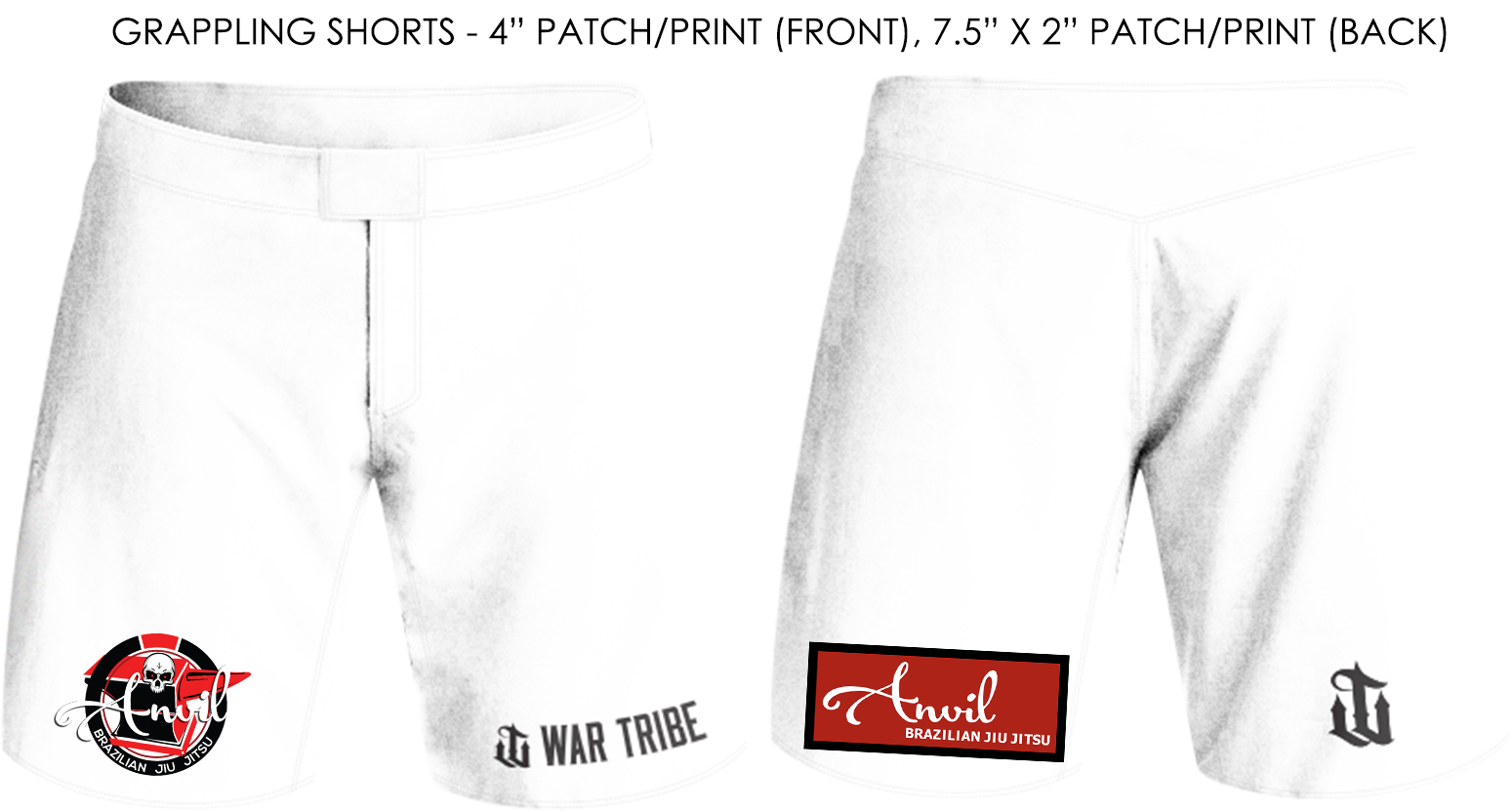 Anvil Bjj Custom Shorts Package - War Tribe (1728x864), Png Download