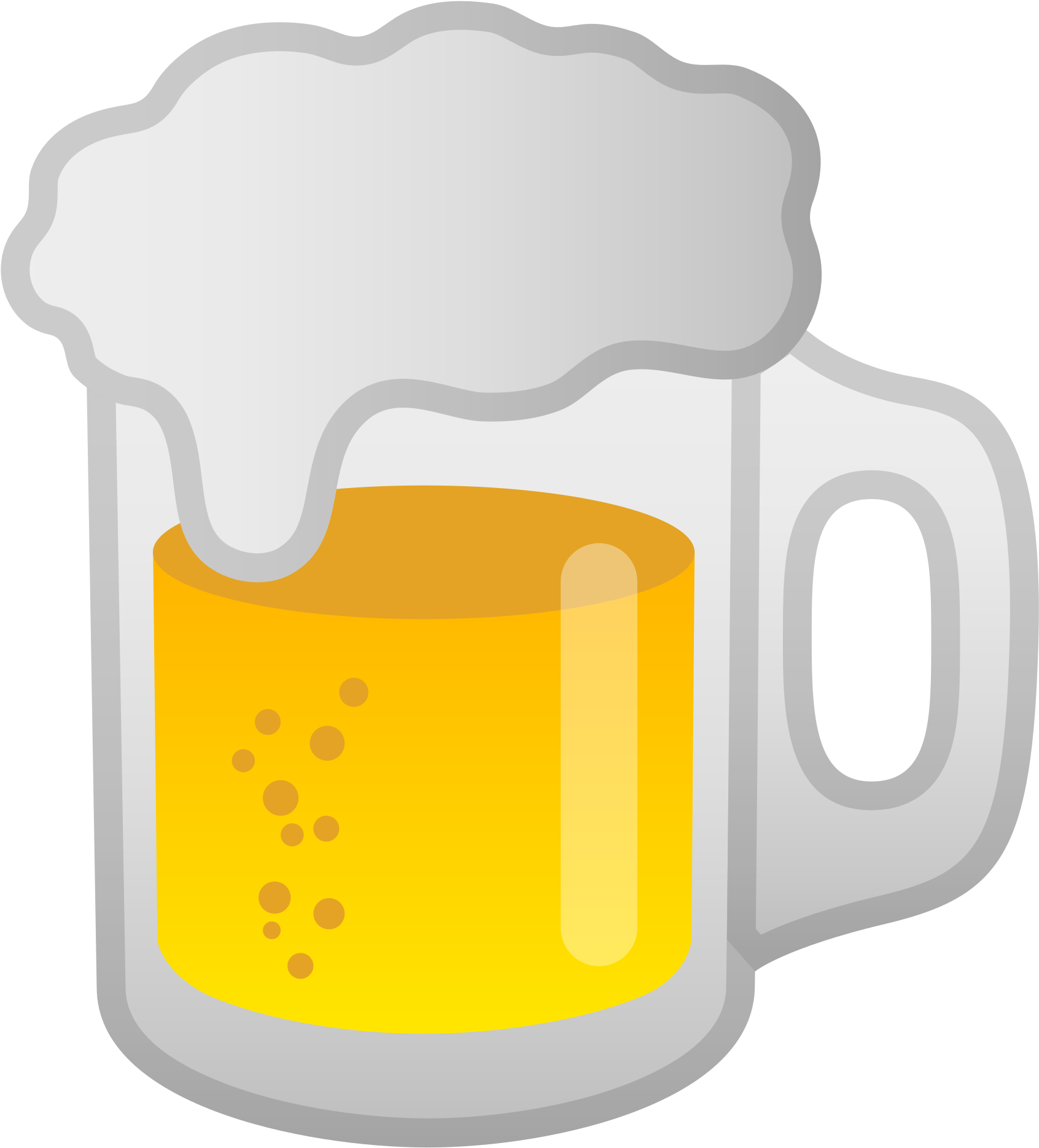 Download Open - Google Beer Foam Emoji PNG Image with No Background ...