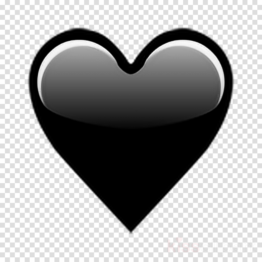 Black Love Emoji Clipart Emojipedia Heart - Iphone Heart Emoji Png (900x900), Png Download