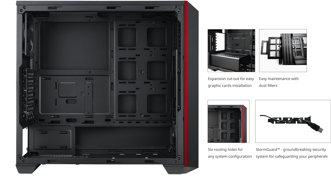 Challenge The Confines Of The Masterbox 5 By Creating - Cooler Master Masterbox 5 Msi Gaming Edition (1348x735), Png Download