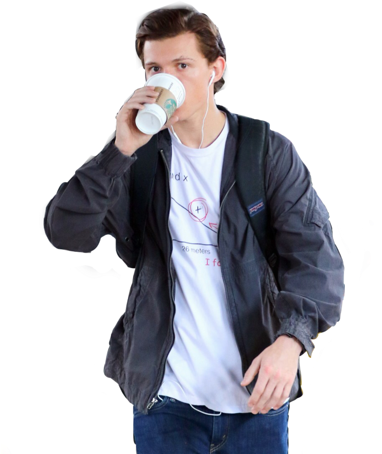 Tomholland Png Spiderman Spider-man Tomhollandpng Freet - Том Холланд В Штанах С Хелоу Кити (1024x1024), Png Download