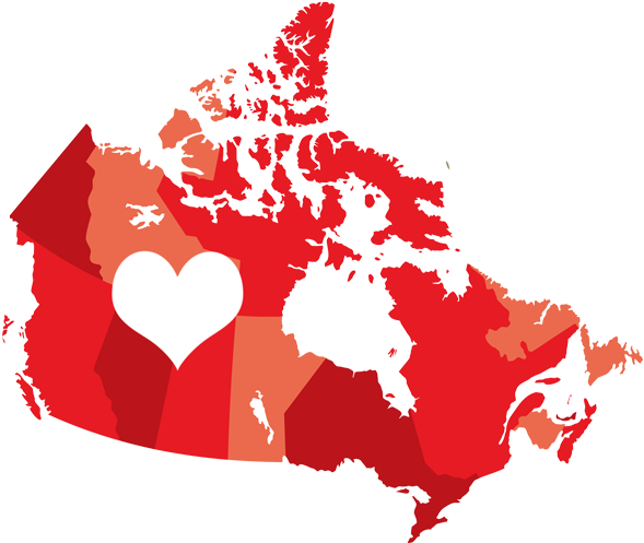 How Generous Is Your Neighbourhood Find Out - Canada Official Language Map (1000x500), Png Download