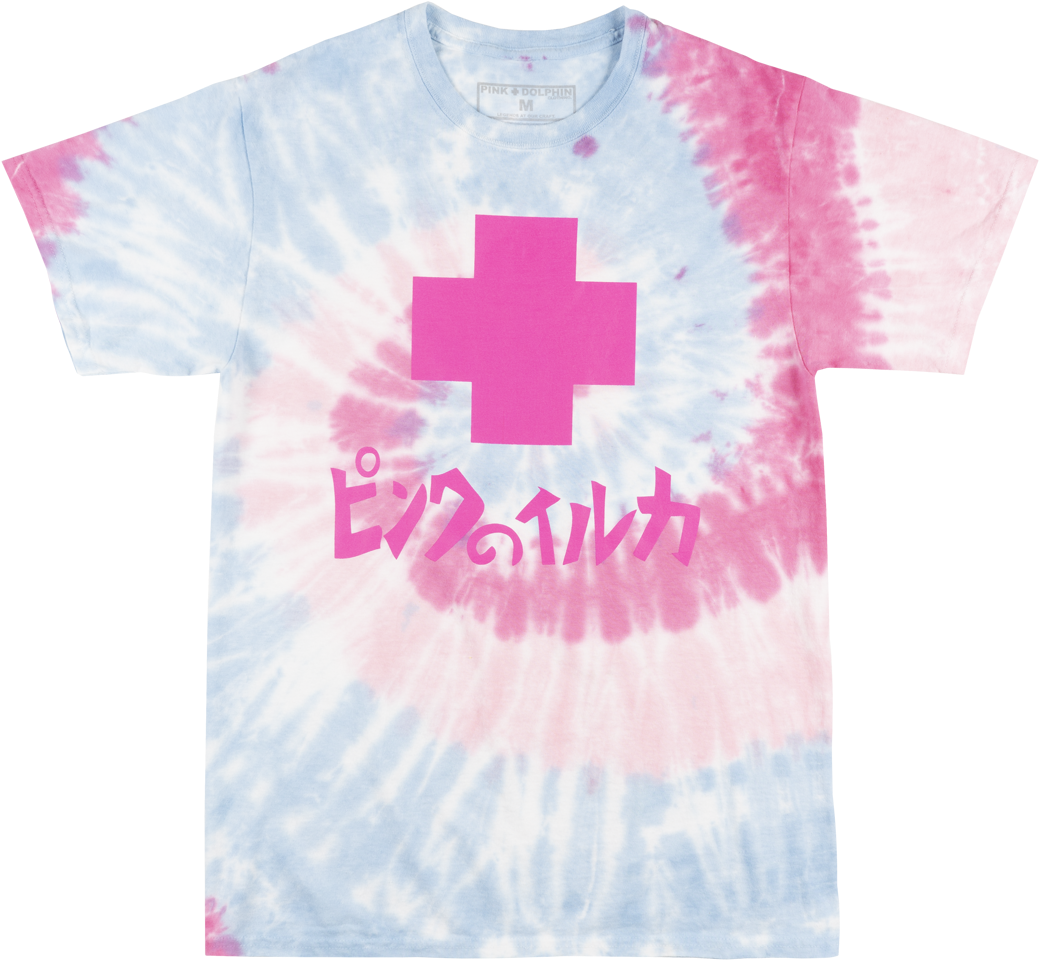 Pink Dolphin Promo Tie Dye T-shirt Mens Fall 2018 Tee - T-shirt (1086x1000), Png Download