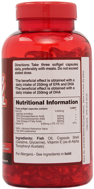 Holland & Barrett Omega 3 Fish Oil Concentrate 250 - Holland & Barrett Fish Oil (724x724), Png Download