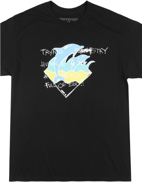 Pink Dolphin Humble Waves T-shirt Mens Fall 2018 Streetwear - T-shirt (540x720), Png Download