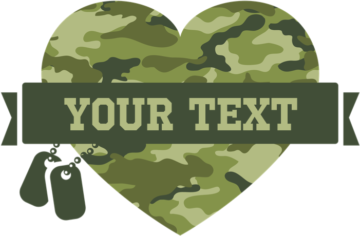 Favorite - Cafepress Pd Army Camo Heart Throw Pillow (700x700), Png Download