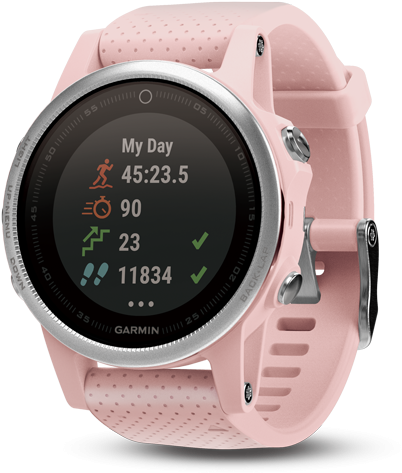 Garmin Fenix 5s Watch - Garmin Fenix 5s White With Carrara White Band (600x600), Png Download