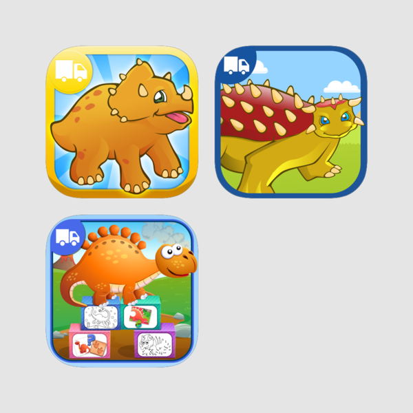 Dinosaurs Toy Box Bundle On The App Store - Cartoon (600x600), Png Download