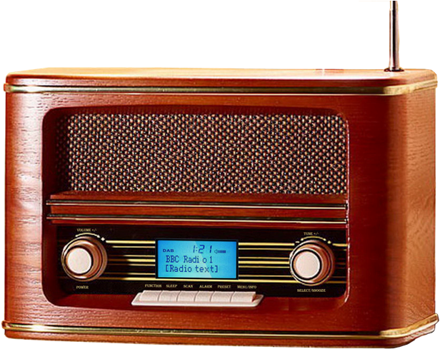Retro Radio Png Banner Library - Dab Radio Vintage (637x501), Png Download