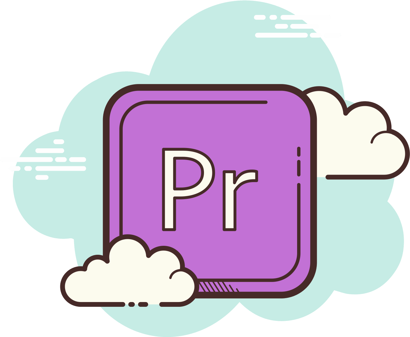 Adobe Premiere Pro Icon - Hotel Key Cartoon Png (1600x1600), Png Download