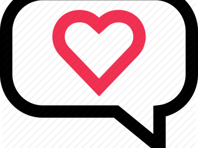 Heart Icons Chat - Heart In Text Bubble (640x480), Png Download