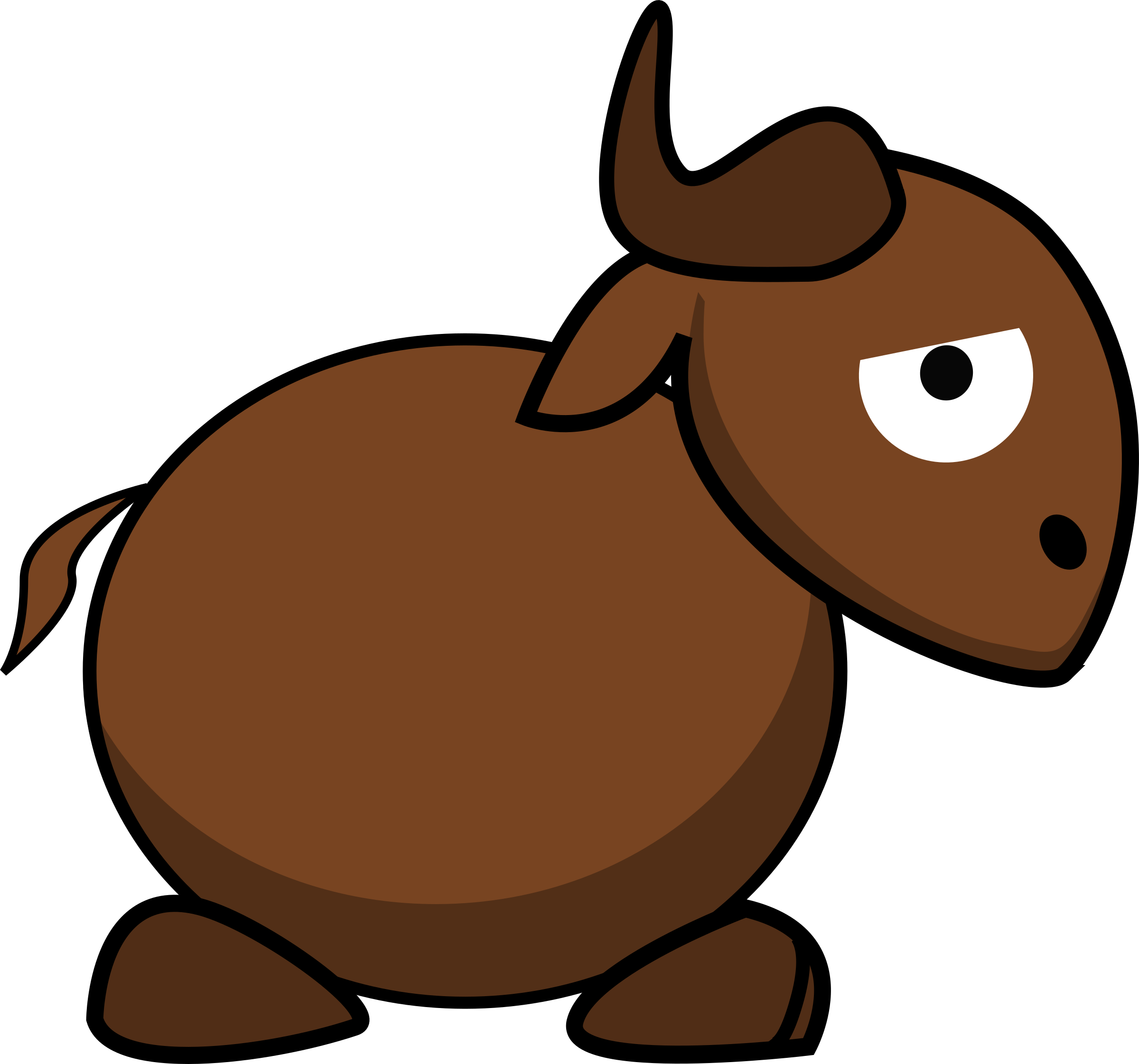 Big Image - Cartoon Gnu (2400x2243), Png Download