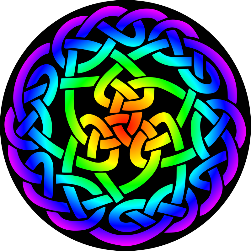 Celtic Knot 3 - Celtic Knot Colourful (800x800), Png Download