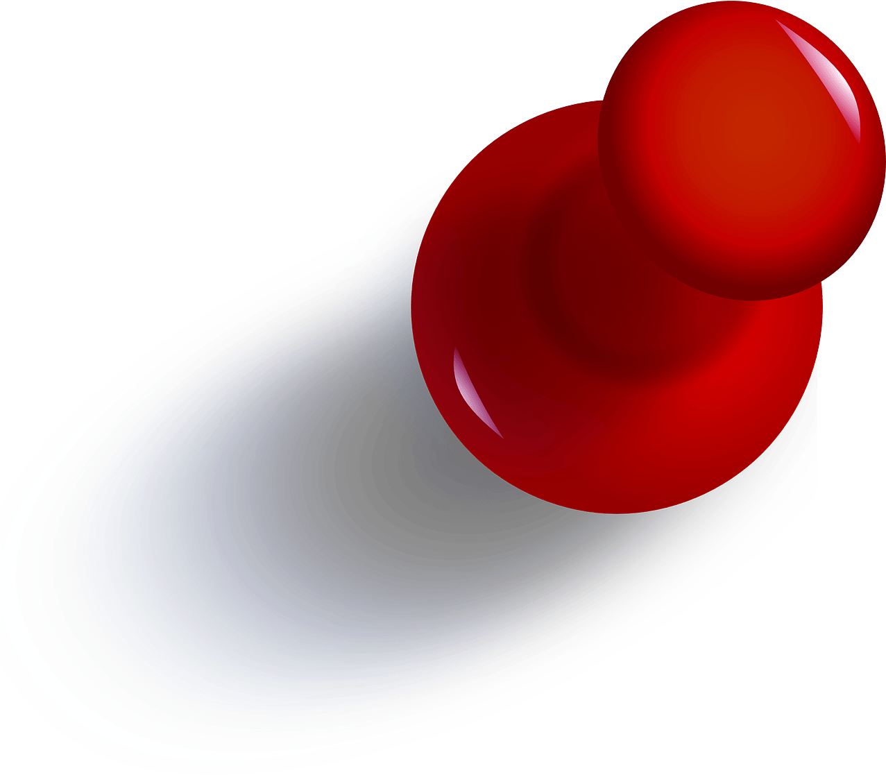 Push Pin Clip Art No Background - Push Pin Clipart (1280x1204), Png Download
