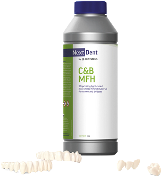 Resine Nextdent Mfh Bleach Nextdent Mfh Bleach - 3d Printing (1000x666), Png Download