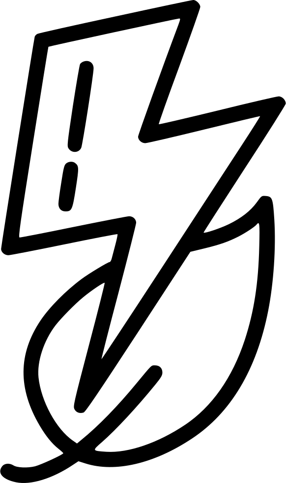 Electricity Green Leaf Comments - Icon (582x980), Png Download
