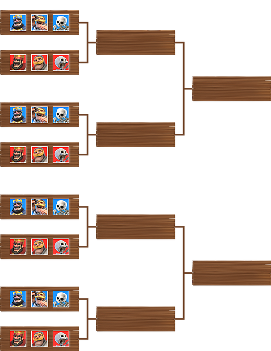 Un Bracket À Élimination Directe Où Chaque Joueur Qualifié - Kings Cup 2 Brackets (530x687), Png Download