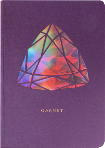 The Birthstone Collection Garnet - Portico Birthstone Collection A6 Notebook (600x600), Png Download