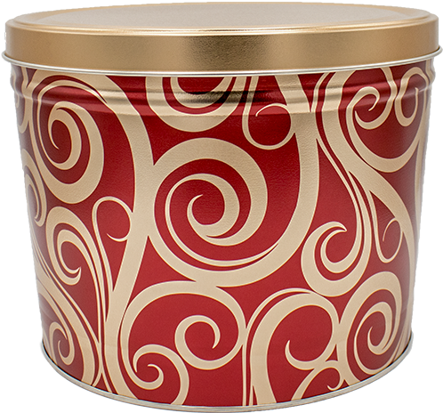 Golden Swirls 14lb Hershey's Holiday Mix Tin (562x665), Png Download