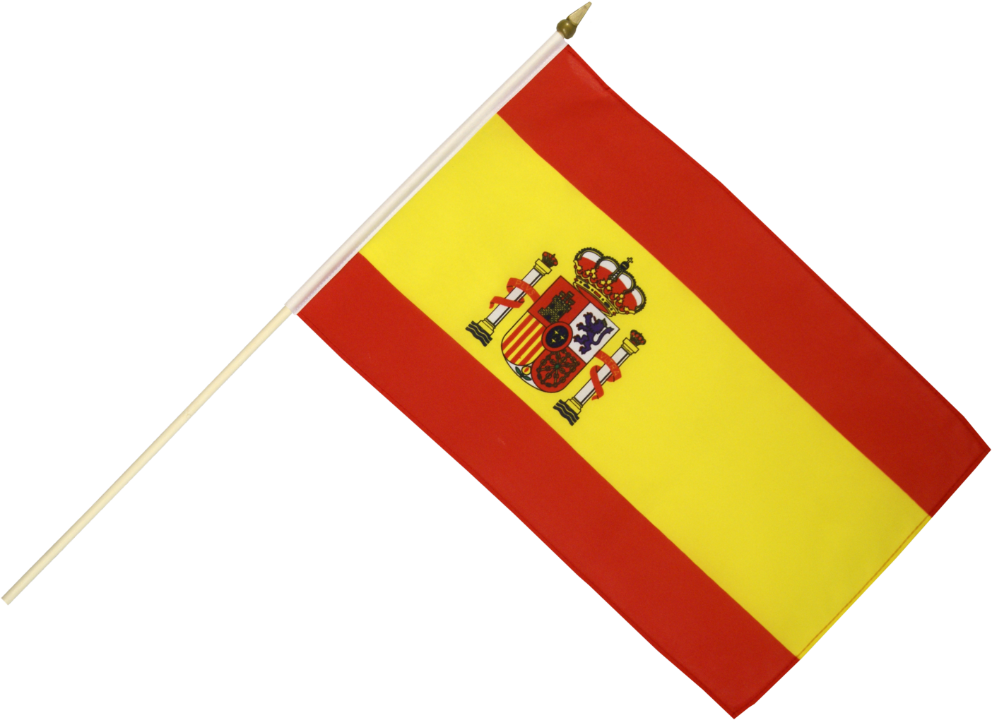 Bandiera Spagna Png - Bandiera Spagnola Con Asta (1500x1178), Png Download