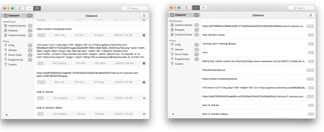 The Main Pastebot Window Expanded And Compact (right) - Design (1367x564), Png Download