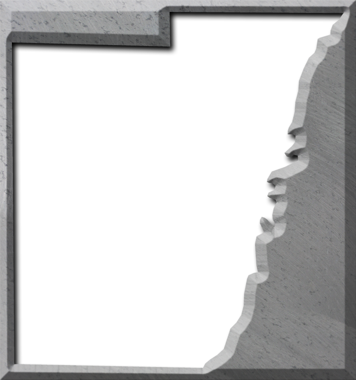 A Map Of Calhoun With The Map Area Carved Out Of A - Picture Frame (719x768), Png Download