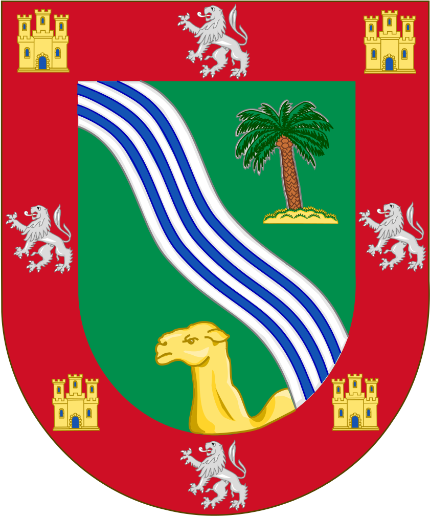 Coat Of Arms Of The Spanish Sahara - Spanish Sahara Coat Of Arms (861x1024), Png Download
