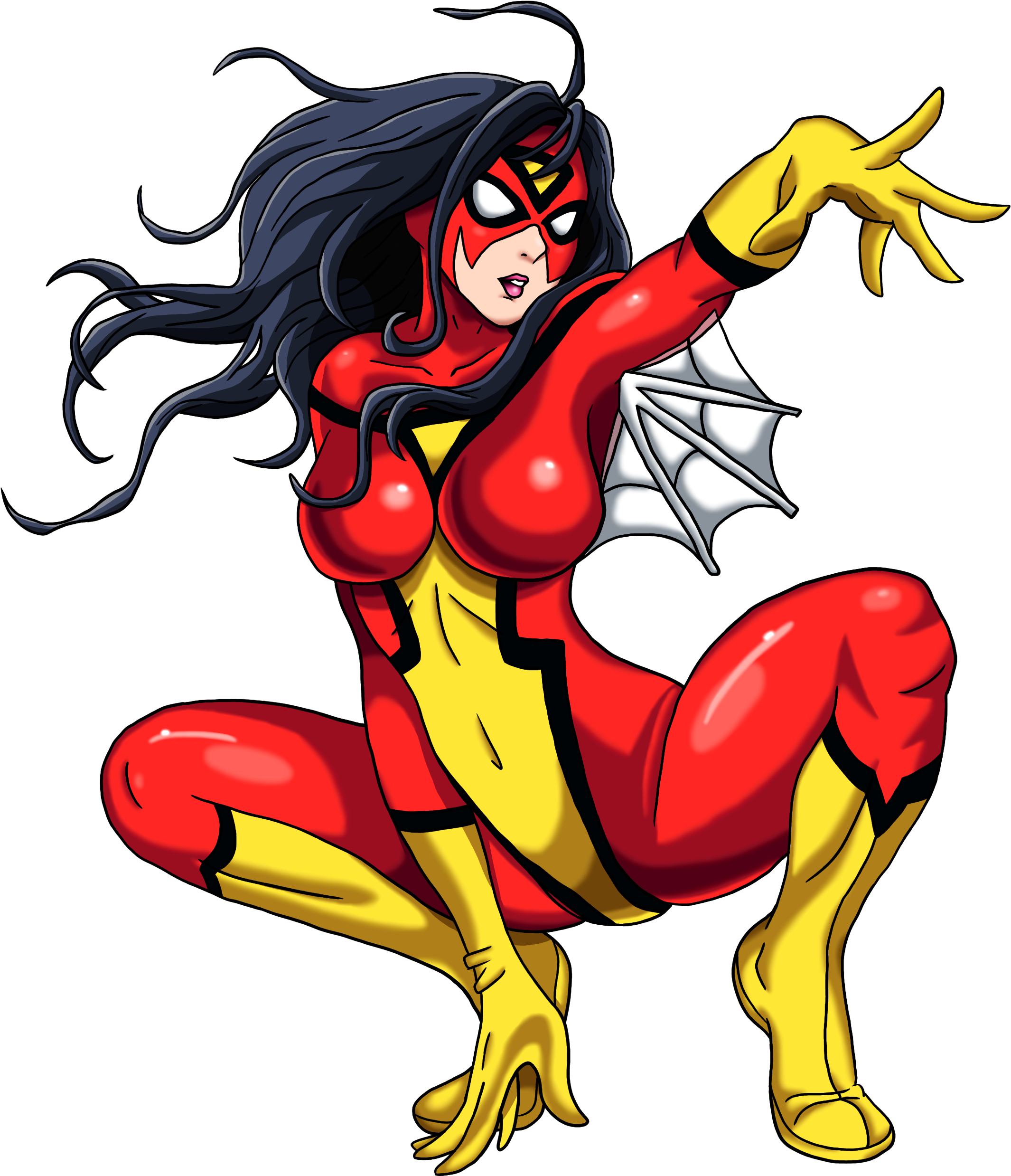 Spider Clipart Transparent Background - Bishoujo Spider Woman (3504x2544), Png Download