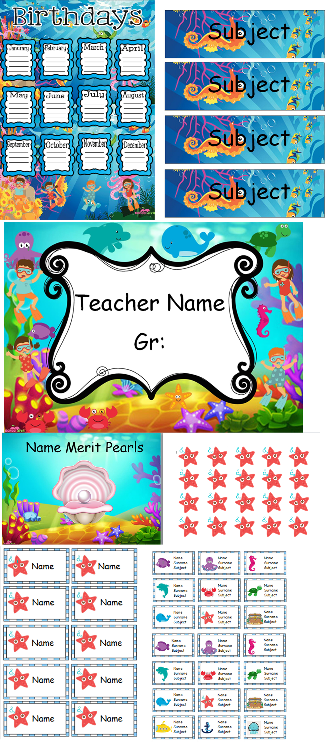 Classroom Theme - Underwater (1152x2604), Png Download