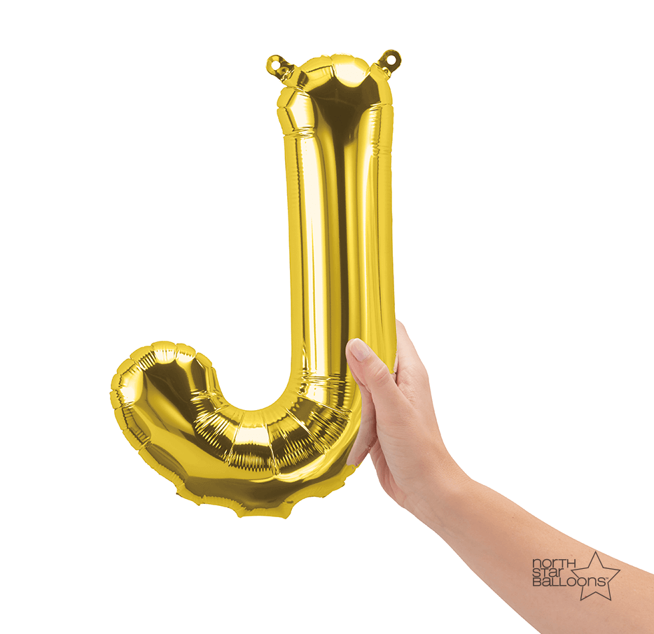 J Gold 16″ Foil Balloon - Rose Gold Letter J Balloon - 16" Foil (each) (1000x1000), Png Download
