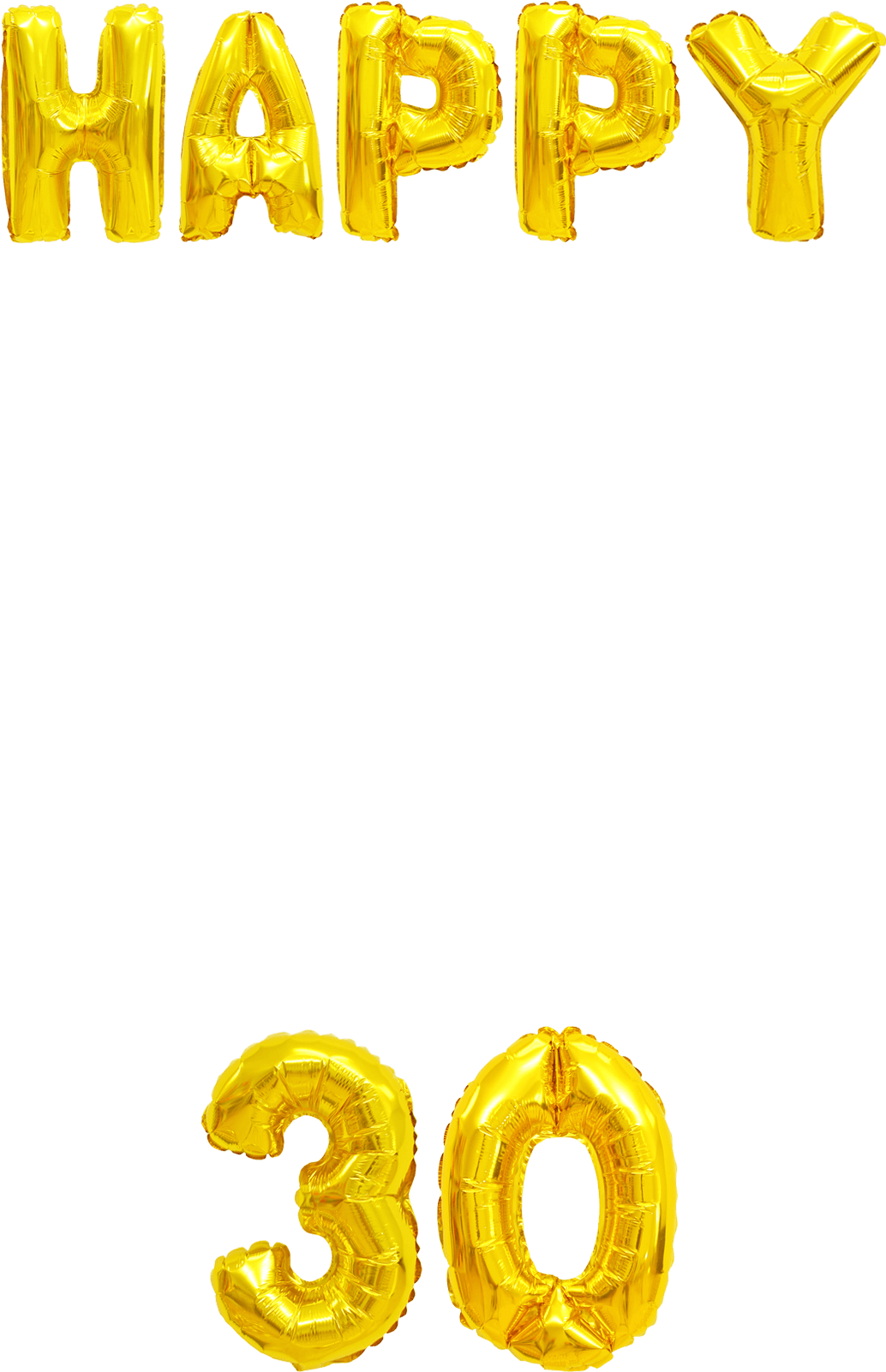 Gold Balloons 30th - Happy 23rd Birthday Png (1080x1920), Png Download
