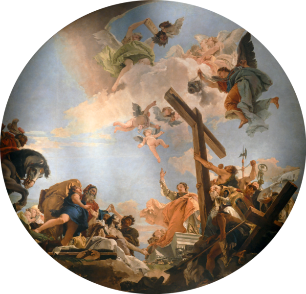 The Feast Of The Cross And St - Art Print: Tiepolo's Discovery Of The True Cross And (626x600), Png Download