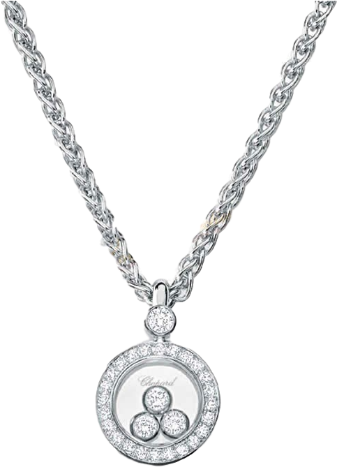 Chopard~ - Diamonds Circle Pendant With Floating (700x700), Png Download